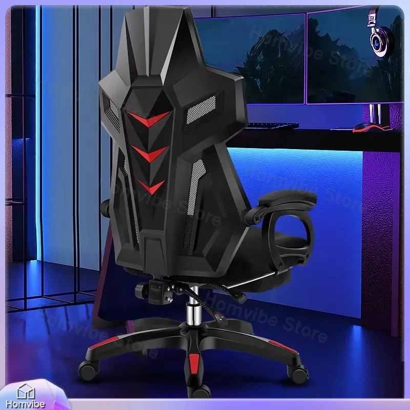 Home Office Desk - Ergonomiczne krzesło gamingowe z podparciem lędźwiowym,