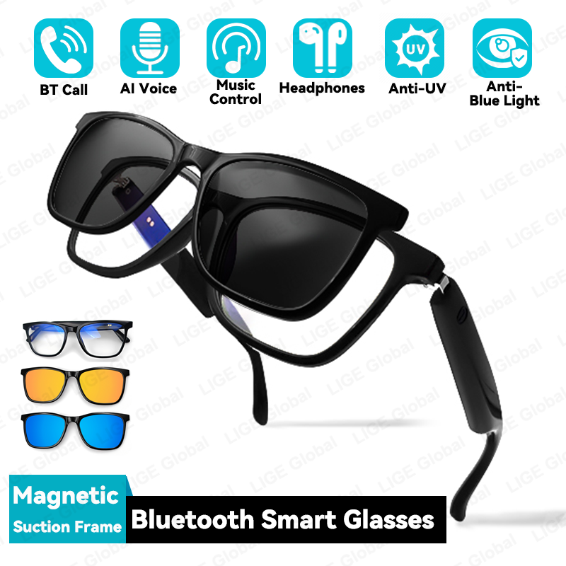 Blue Light Glasses - Okulary przeciwsłoneczne LIGE Smart AI Voice