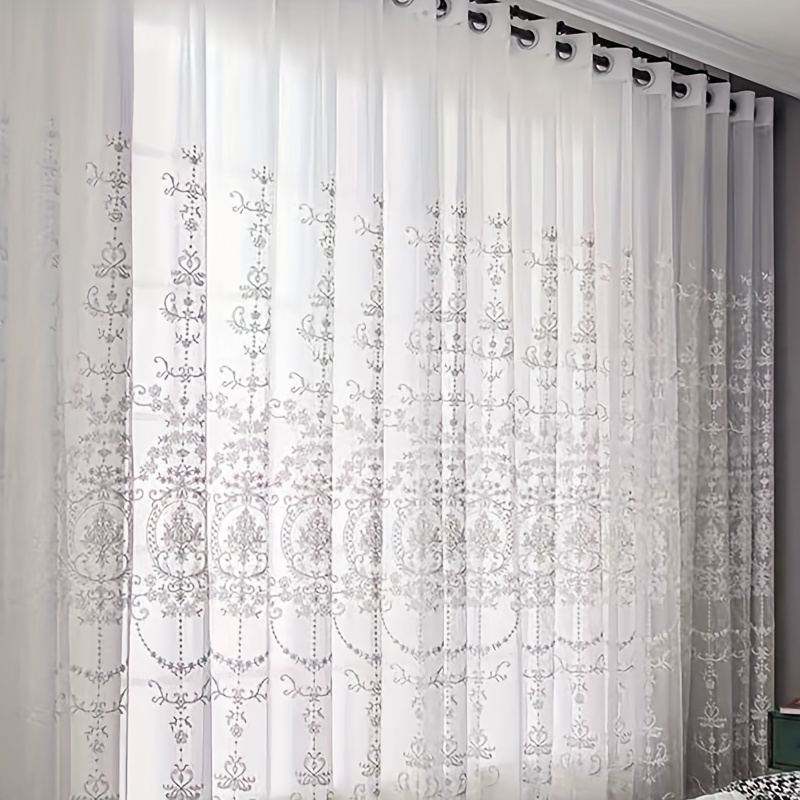 1 szt. Biała haftowana, przezr – Home Office Inspiration recenzja i cena