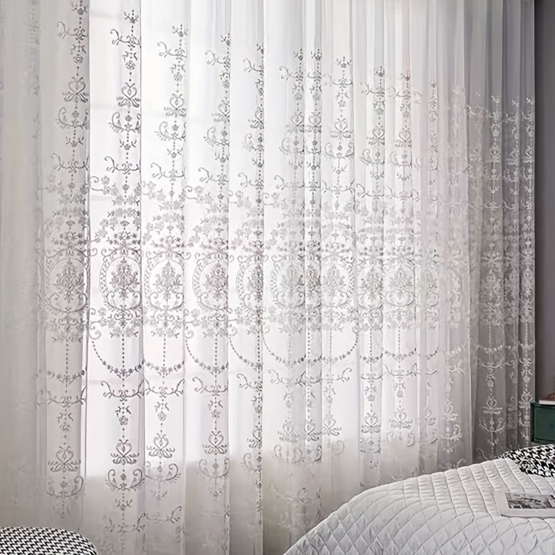 1 szt. Biała haftowana, przezr – Home Office Inspiration recenzja i cena