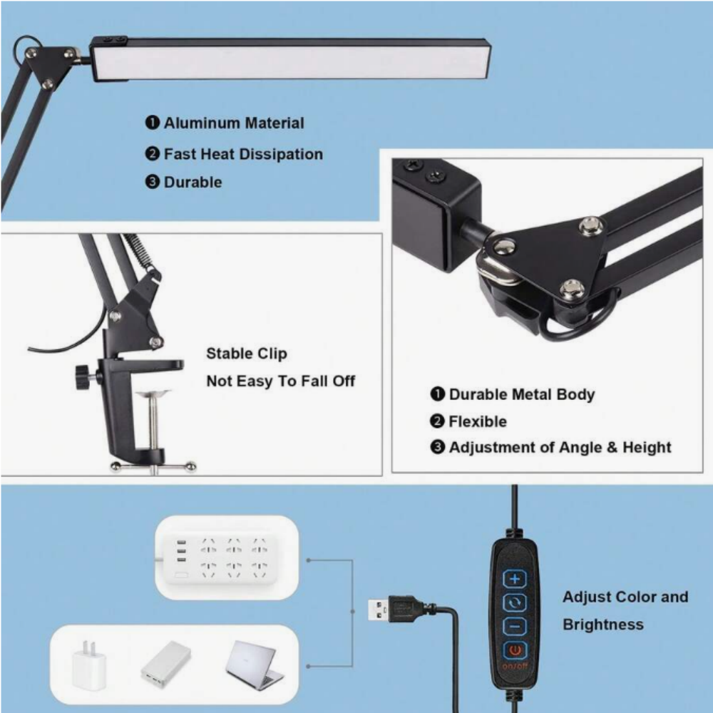 Lampa biurkowa LED do domu, cz – Home Office Desk recenzja i cena